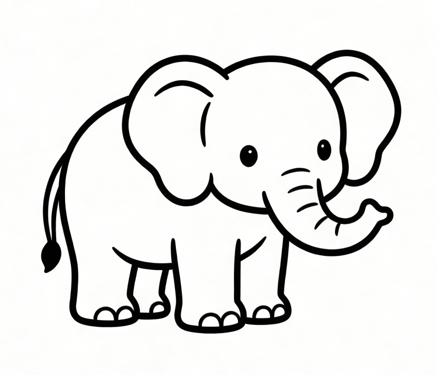 Baby elephant cute drawing idea