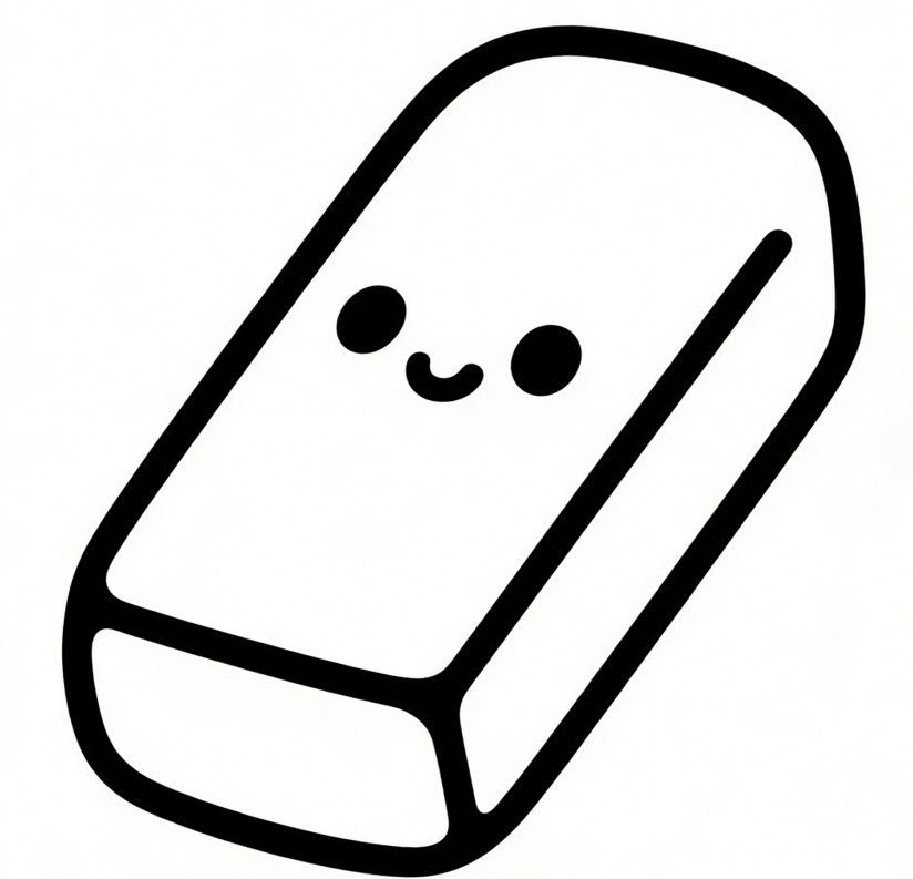 Cute eraser drawing idea