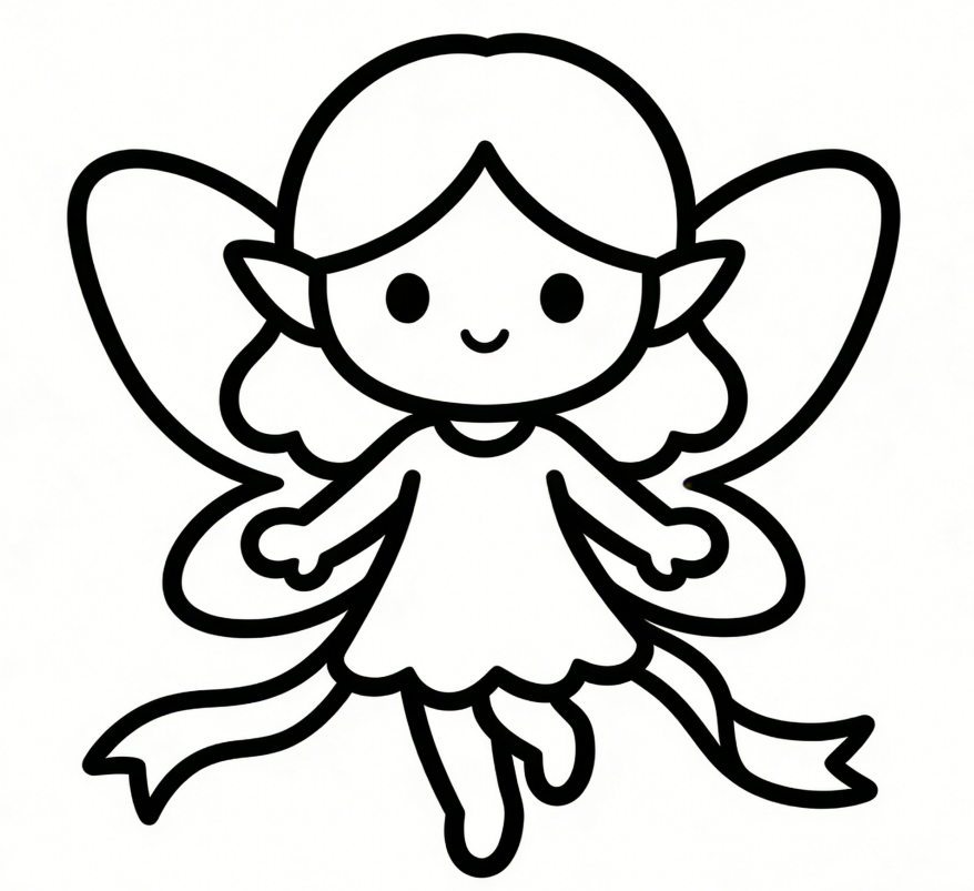 Sweet fairy drawing idea