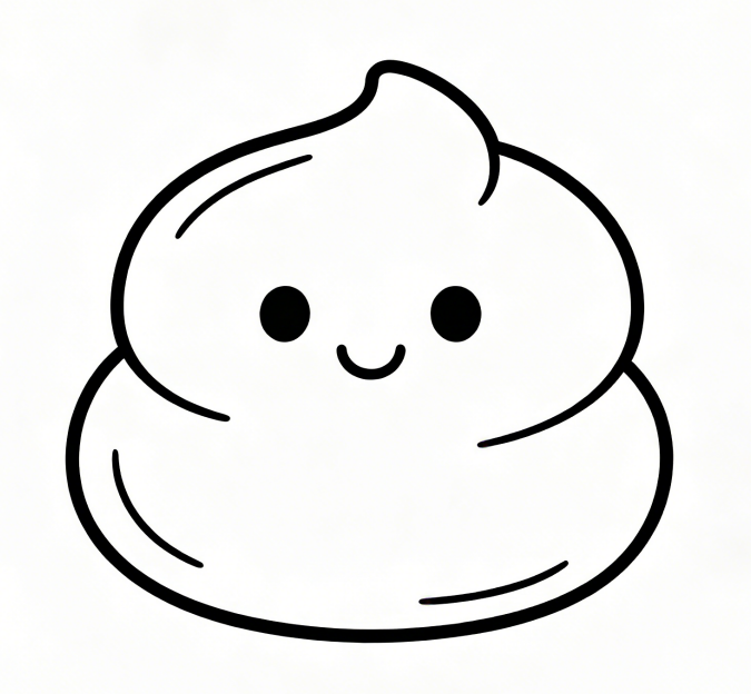 Cute marshmallow drawing idea
