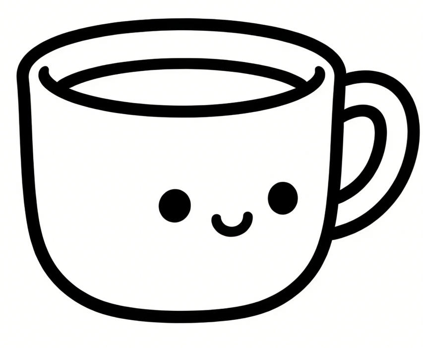 Cute mug drawing idea