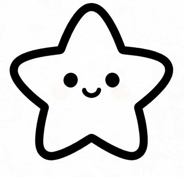 Cute star kawaii drawing idea