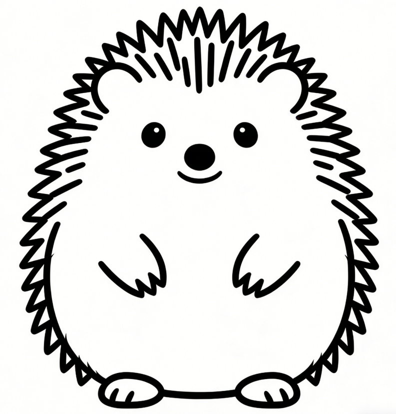 Tiny hedgehog cute drawing idea