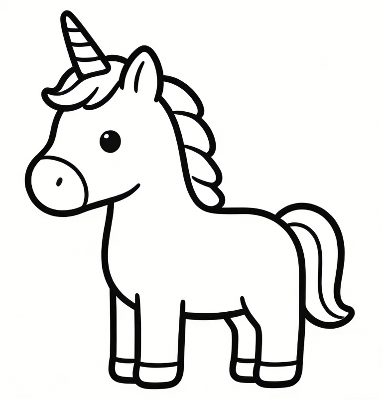 Cute unicorn drawing idea