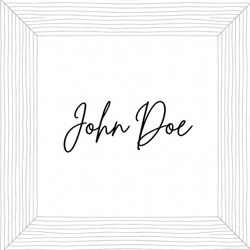 Hand lettering name doodle