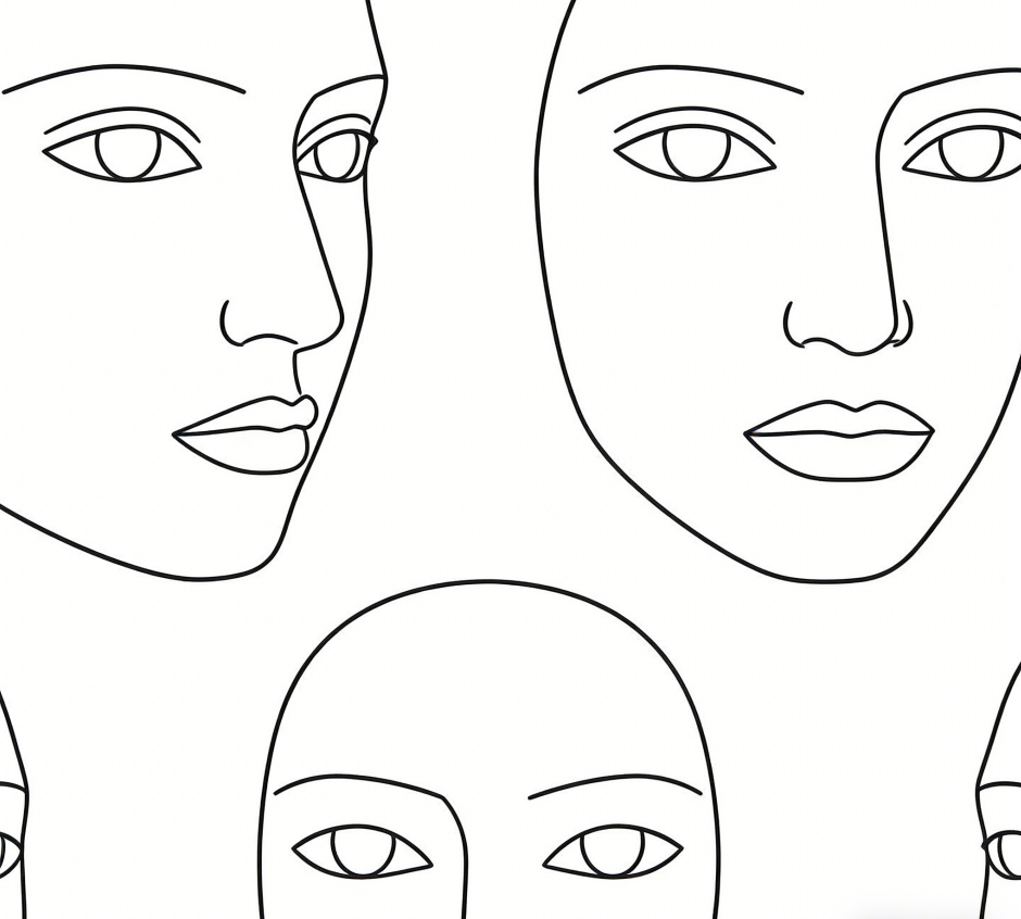 Minimalist face doodle