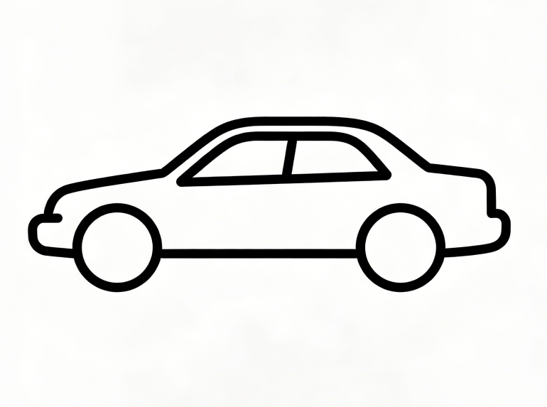 Basic car silhouette drawing idea