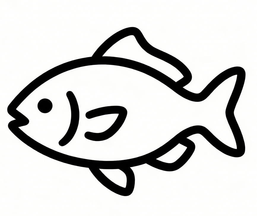 Basic fish drawing idea