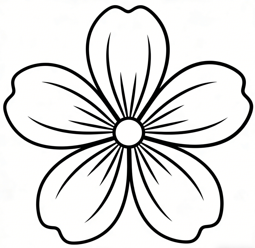 Basic flower petals drawing idea