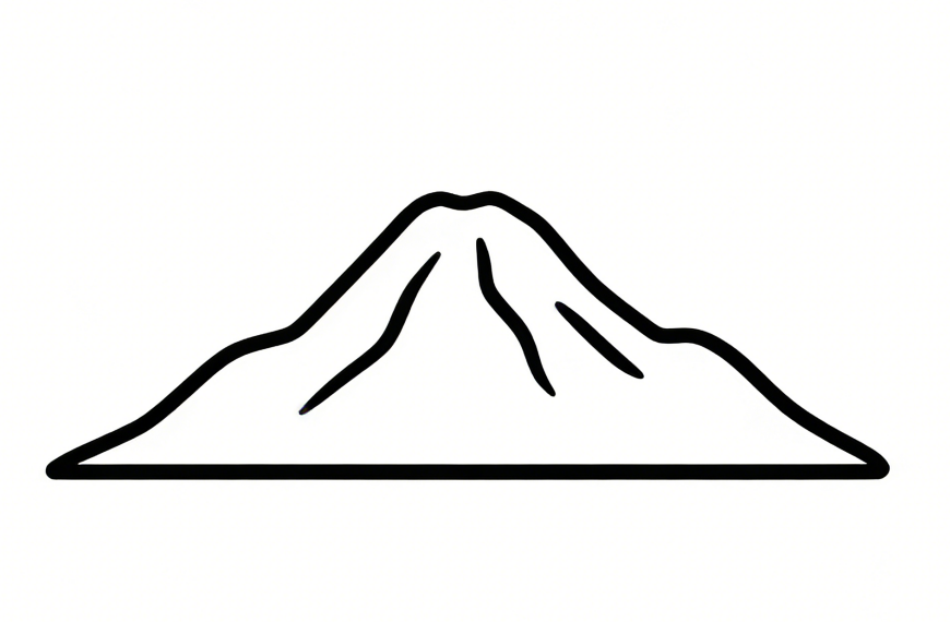 Small mountain drawing idea