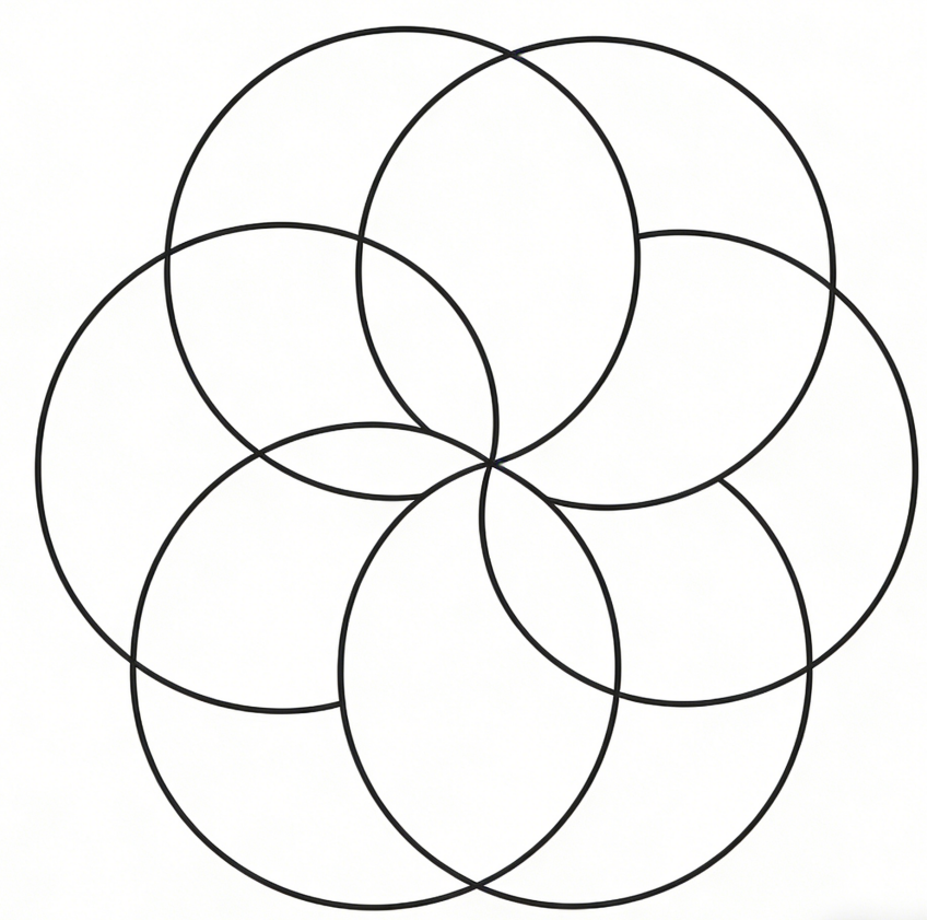 Overlapping circles drawing idea