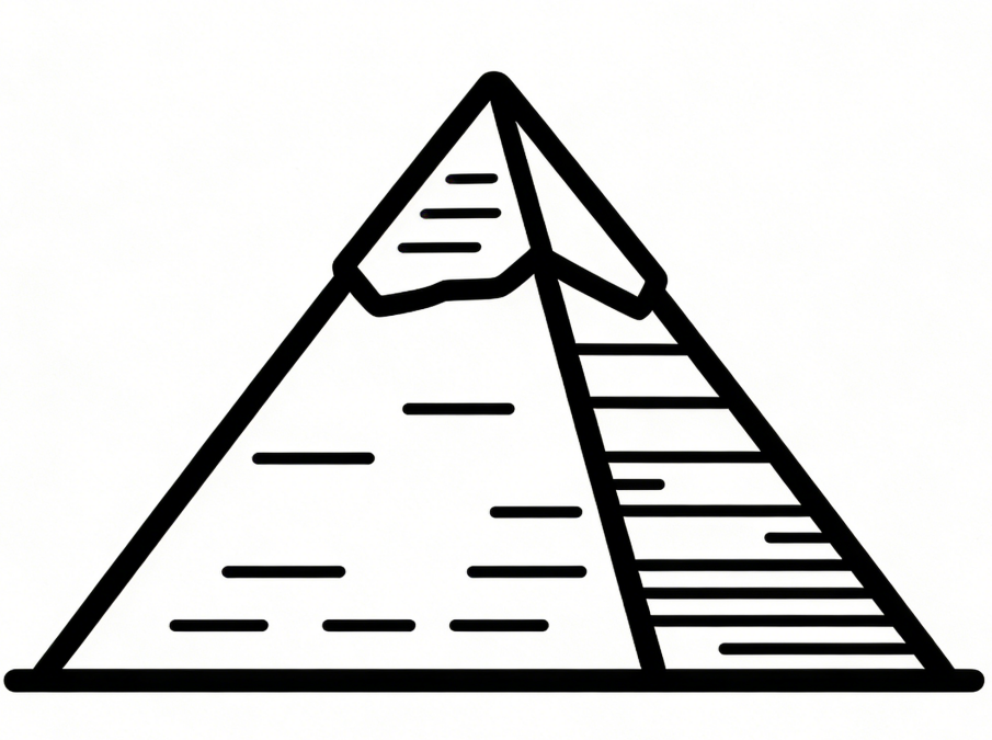 Pyramid shape drawing idea