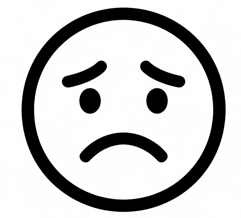 Sad face drawing idea