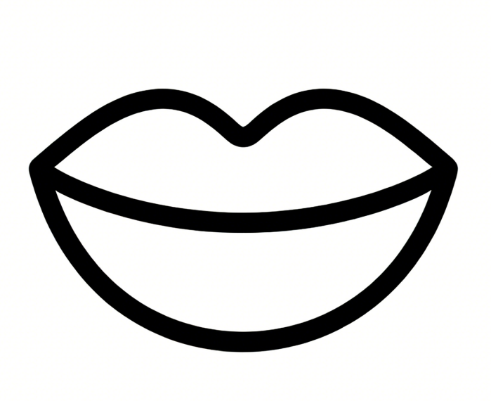 Smiling mouth drawing idea