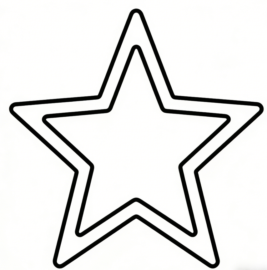 Simple star drawing idea