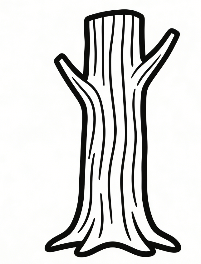 Simple tree trunk drawing idea
