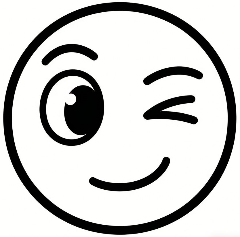 Winking eye drawing idea