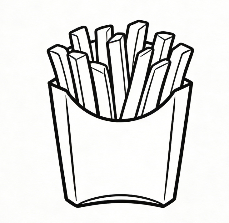 French fries drawing idea