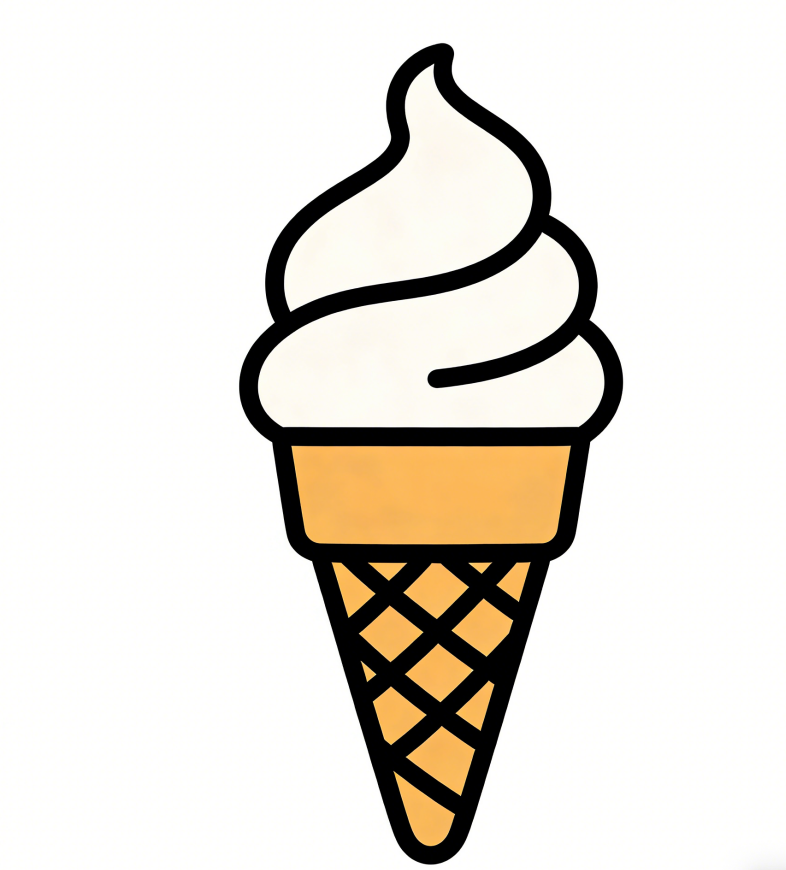 Ice cream cone drawing idea