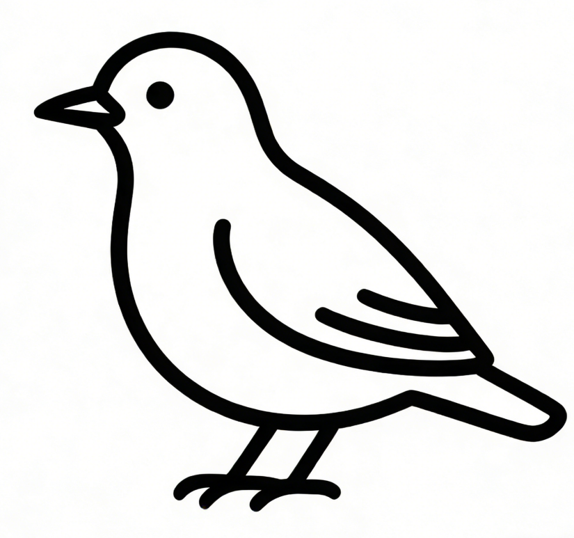 Bird silhouette drawing idea