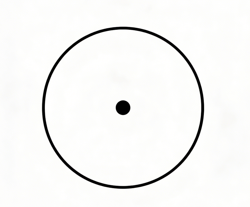 Circle with dot drawing idea