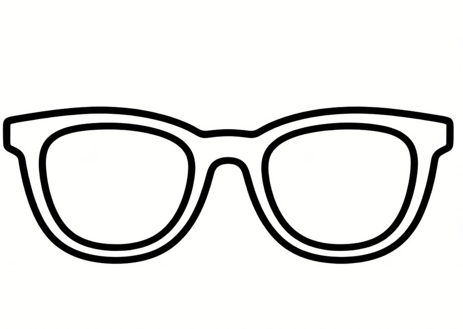Glasses frame drawing idea