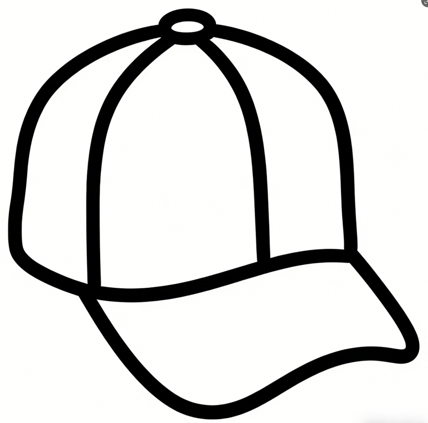 Hat silhouette drawing idea