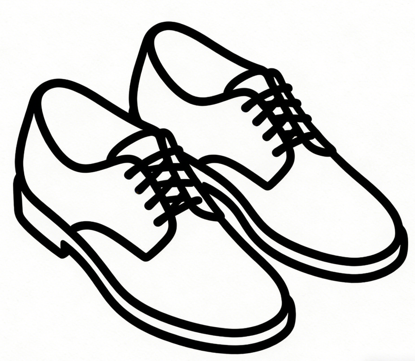 Shoe outline drawing idea