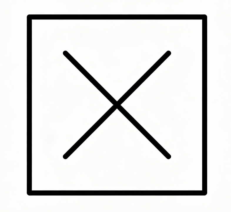 Square with X drawing idea