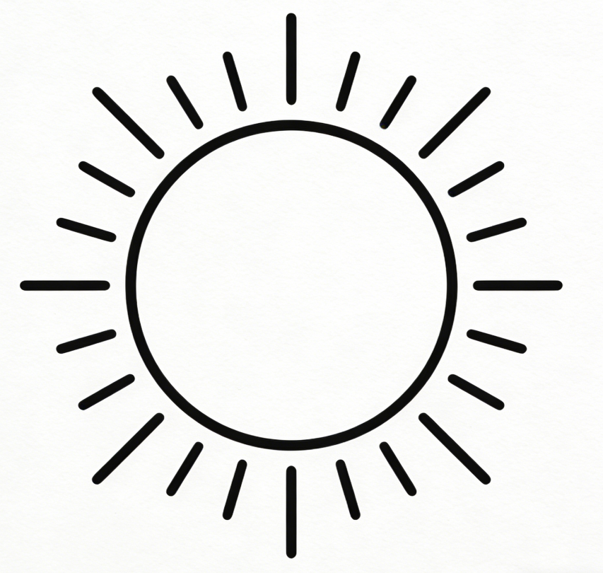 Sun symbol drawing idea